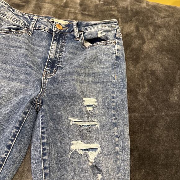 SO Jeans Size 9/29W High Rise Jegging Modern Distressed Denim - Picture 6 of 16